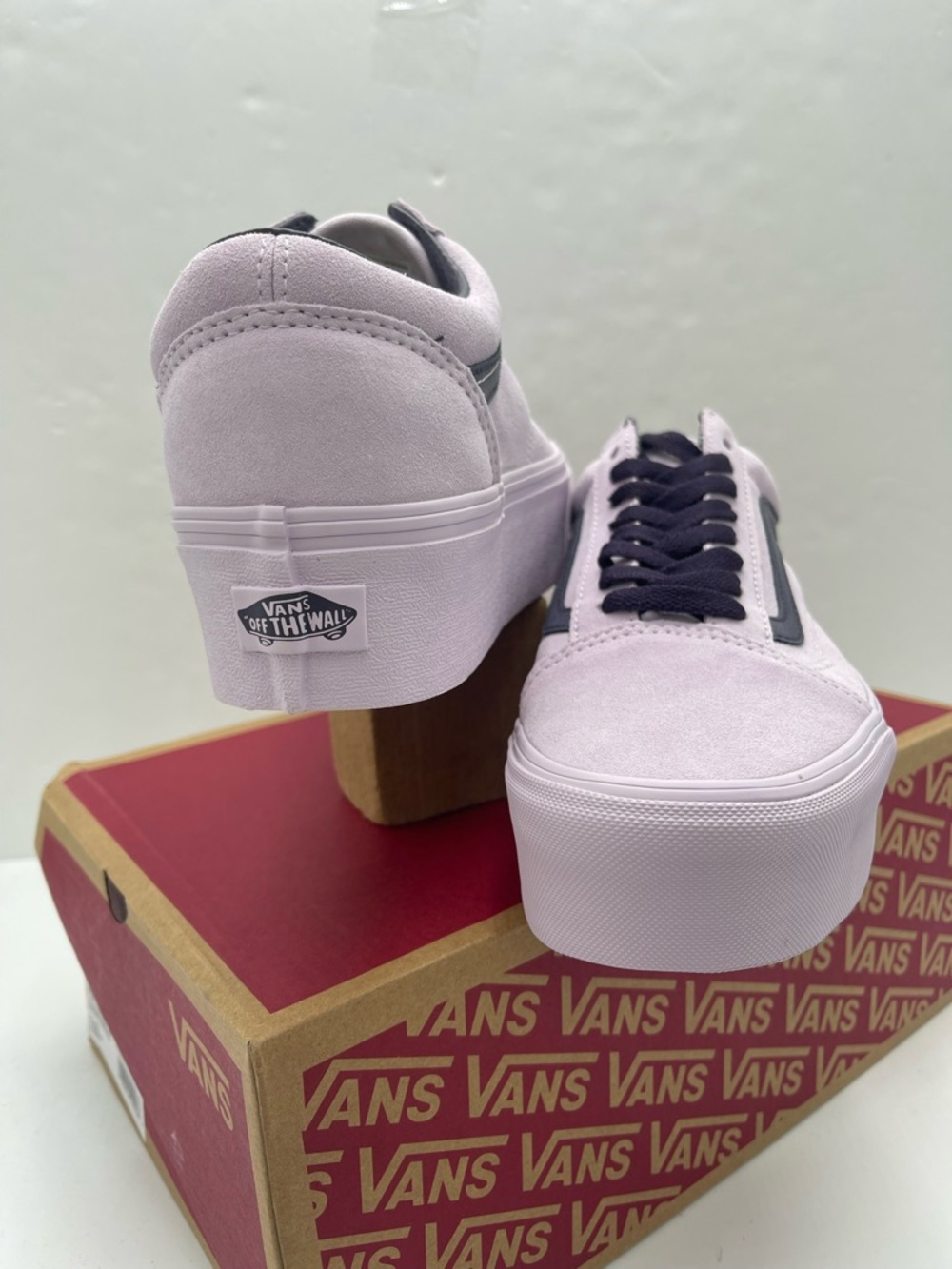 Vans Old Skool Stackform Platform Suede Lavender Sneakers VN0009PZLAE NIB - Picture 9 of 16
